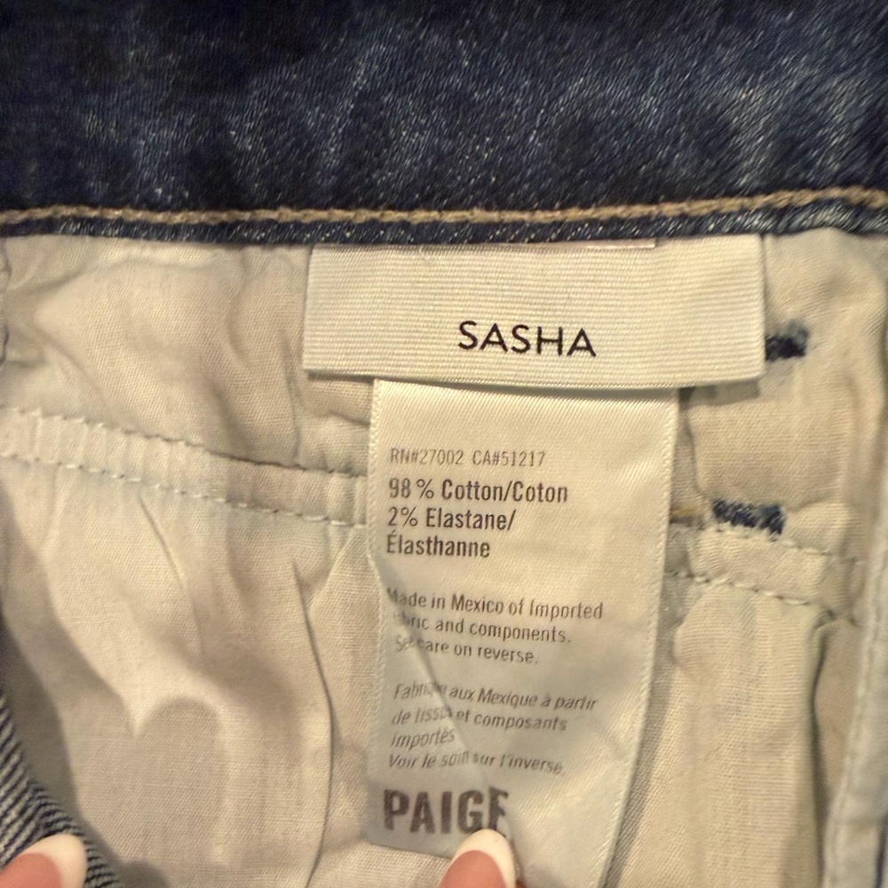 PAIGE Sasha Wide Leg Women's Jeans in Upbeat. Worn once perfect!! 26 x 30 - Picture 4 of 6